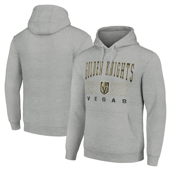 Men's Starter Heather Gray Vegas Golden Knights Graphic Pullover Hoodie