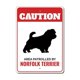 thumbnail image 1 of Señal de metal con la palabra "Patrullado por Norfolk Terrier", para mascotas, raza canina, tamaño de 8 x 12 pulgadas, 1 of 4