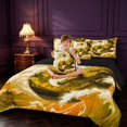 thumbnail image 4 of Manfei Eastern Dragon Animals 7-Piece Twin Bedding,Traditional Cloud Bedding Comforter Set,Brown,Black Reversible, 4 of 6