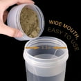 thumbnail image 2 of 16 OZ Protein Workout Shaker Bottle with Mixer Ball and 2 close-connected Storage Jars for Pills, Snacks, Coffee, Tea. 100% BPA-Free, Non Toxic and Leak Proof Sports Bottle, 2 of 6