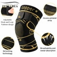 thumbnail image 2 of 1PC IYDoaMea Copper Knee Braces- Knee Sleeves for Pain Relief Set, Knee Compression Sleeves with Adjustable Straps for Best Fit, for Sports, Runner, Meniscus Tear, ACL, Arthritis, Joint Pain, 2 of 10