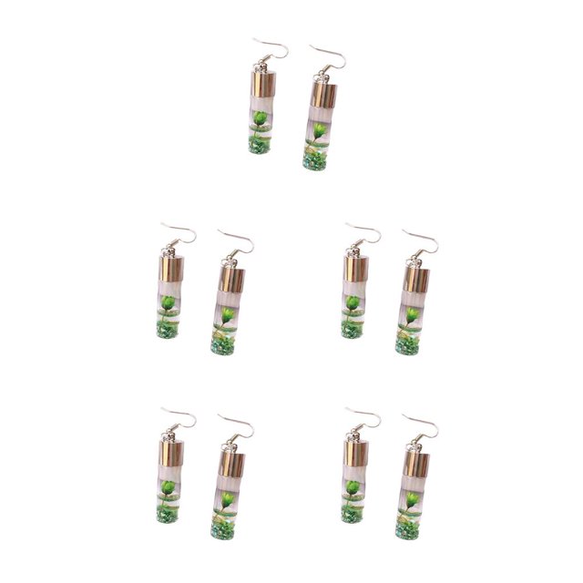 Pendientes colgantes Qarigey para mujer joyería de aniversario Verde CBP308127
