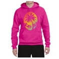 thumbnail image 2 of Tropical Palm Trees Silhouettes with Sunset | Mens Pop Culture Hooded Sweatshirt Graphic Hoodie, Fuschia, Large, 2 of 4