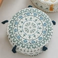 thumbnail image 1 of Cubierta de Puf sin relleno Macarena reposapiés decoración de estar Azul, 1 of 8