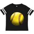 thumbnail image 3 of Inktastic Yellow Softball Boys or Girls Toddler T-Shirt, 3 of 5