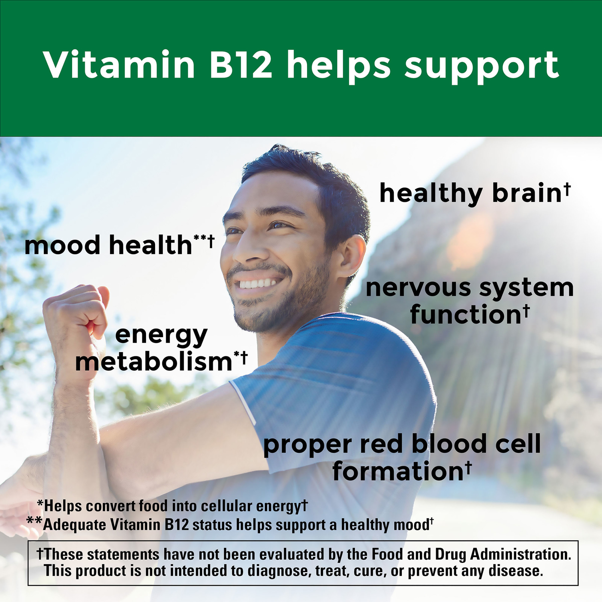 Nature Made Vitamin B12 500 mcg Tablets, Dietary Supplement, 100 Count - image 5 of 11