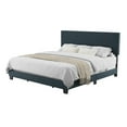 thumbnail image 5 of CorLiving Celeste Blue King Size Fabric Upholstered Bed Frame with Headboard, 5 of 6