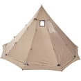 thumbnail image 4 of Hot Tent for 4-6 Persons, Portable Winter Tipi Tent with Stove Jack, Waterproof Canvas Camping Tents, Lightweight 4 Season Shelter Tents for Hiking Fishing Backpacking, L Size, 4 of 6