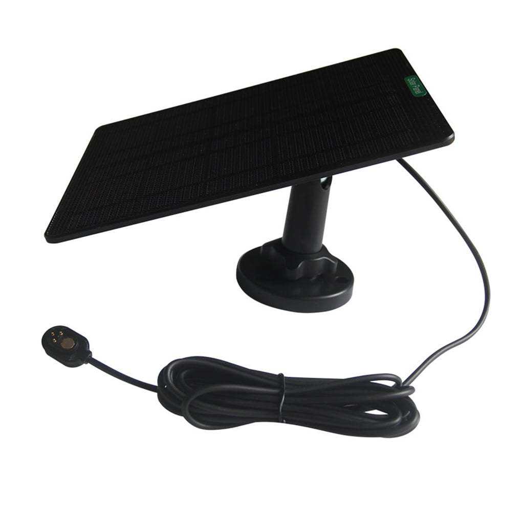 Jesscasday 5W ETFE Solar Panel Charger with Microed USB & Type C Continious Charging Your Rechargeable Security Cameras