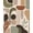 Beige, Pattern 8, variant on Design&I 8'x10' Washable Area Rug Earthy Tones Geometric Abstract Shapes with Modern Aesthetic for Living Room, Family Extra Large Skid-Resistant Low Profile