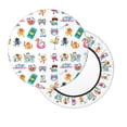 thumbnail image 2 of Balery Hello Summer Cat Fundas de asiento para taburete de bar redondo de tela de terciopelo ajustables que protegen de arañazos y manchas para sillas de 14 a 17 pulgadas.-14 inch, 2 of 7