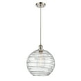 thumbnail image 3 of Innovations Lighting  Ballston Athens Deco Swirl - 1 Light 12" Cord Hung Mini Pendant Brushed Satin Nickel, 3 of 5