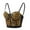 Gold, variant on Womens Tank Tops Women's Pearl Beaded Strapless Corset Crop Top Womens Camisole Gold L
