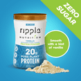 thumbnail image 2 of Ripple Plant-Based Protein Powder, Vanilla, 20g Protein, 14.3oz, 2 of 6