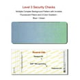 thumbnail image 3 of Zapco High-Security Check Paper, Blue-Green Gradient w Multiple Complex Background Pattern, 8-1/2" x 11", Microperfed with 1-Up Check, 13 Security Features - PACK OF 100 SHEETS, 3 of 3