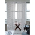 thumbnail image 3 of DII White Lace Lattice Window Curtain (Set of 2), 3 of 5