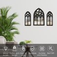 thumbnail image 4 of Pcapzz 3Pcs Gothic Mirror Arched Window Wall Mirror Set Gothic Wall Mirror Decor Cathedral Arched Mirror Decor Self-Adhesive Arched Wall Mirror for Indoor Entryway,A, 4 of 11