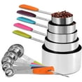 thumbnail image 1 of Tazas Medidoras y Cucharas Medidoras Acero Inoxidable Juego de 10 Piezas para Cocina y Repostería, 1 of 7