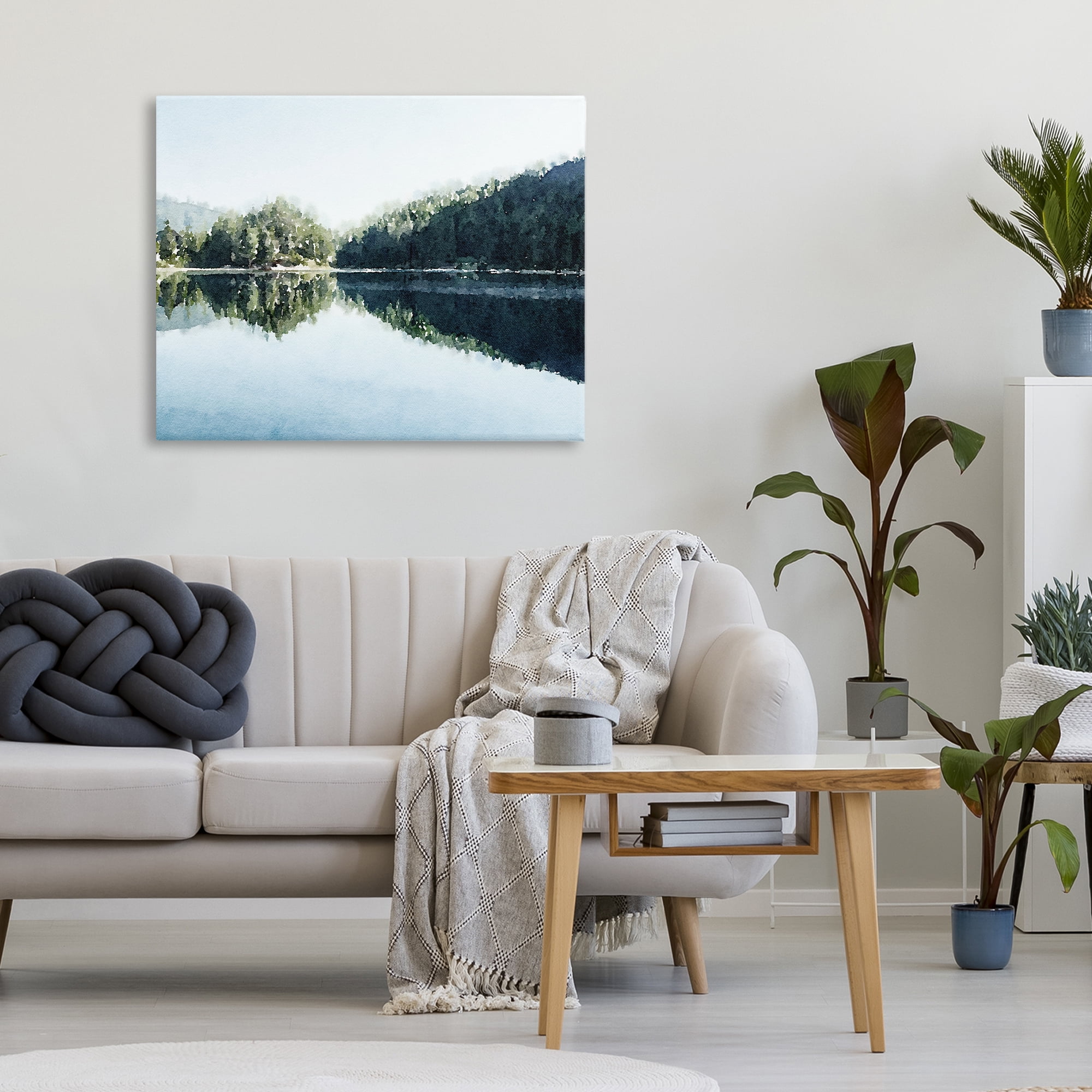 Stupell Industries Blue Lake Reflections Canvas Wall Art, design by Kim Curinga