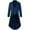 Dark Blue, variant on Mens Gothic Tailcoat Jacket Trench Coat Button up Fitted Vintage Medieval Frock Costume Long Coat