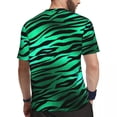 thumbnail image 4 of Green Tiger Print Gym T-Shirt Wild Animals Hip Hop T-Shirts Man Tshirt Summer Short Slee, 4 of 5