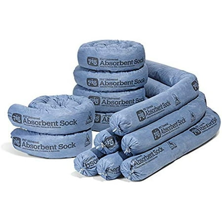 

New Pig Mildew-Resistant Absorbent Sock | Water Absorbing Snake | 3 x 48 | 1-Gal Absorbency | Pack of 12 | PIG105-BL