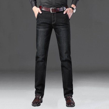 MHFRRA Bootcut Jeans for Men Mens Jeans Slim Casual Loose Straight Stretch Long Pants Trend Jeans Casual Pants Size XL