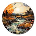 thumbnail image 2 of Designart "Nature s Fountain The Geyser s Eruption I" Landscapes Oversized Wall Clock, 2 of 6