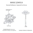 thumbnail image 6 of Rosec Jewels Cubic Zirconia Engagement Ring with Halo - Statement Ring - AAAA Quality Certified - with Jewelry Box, 14K White Gold, US 3.50, 6 of 7