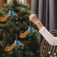 thumbnail image 1 of Pendant Christmas Decoration, metal hanging ornament, elegant glass beads, fairy lights, holiday home decor, foldable design, lightweight, for living room, 1 of 8