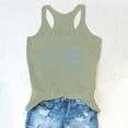 thumbnail image 5 of Women Summer Letter Printed Round Neck Casual Sleeveless Vest Top Wardrobe Women Fall 2xl Tops Women Top Women plus Size And Top Shirt Women Knit Top Women 3xl 4x plus Size Tops 3x Tops for Women plus, 5 of 5