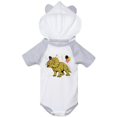 

Inktastic Roaring in the New Year Triceratops with Hat and Balloons Gift Baby Boy or Baby Girl Bodysuit
