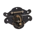 thumbnail image 5 of Uadme Pestillos De Gabinete Antiguos, Cierre De Cerradura Retro, Cerradura Decorativa Vintage, Almohadilla De Cerrojo, Placa De Bloqueo De Pecho para Gabinete De Joyero De Madera(47 * 37mm), 5 of 5