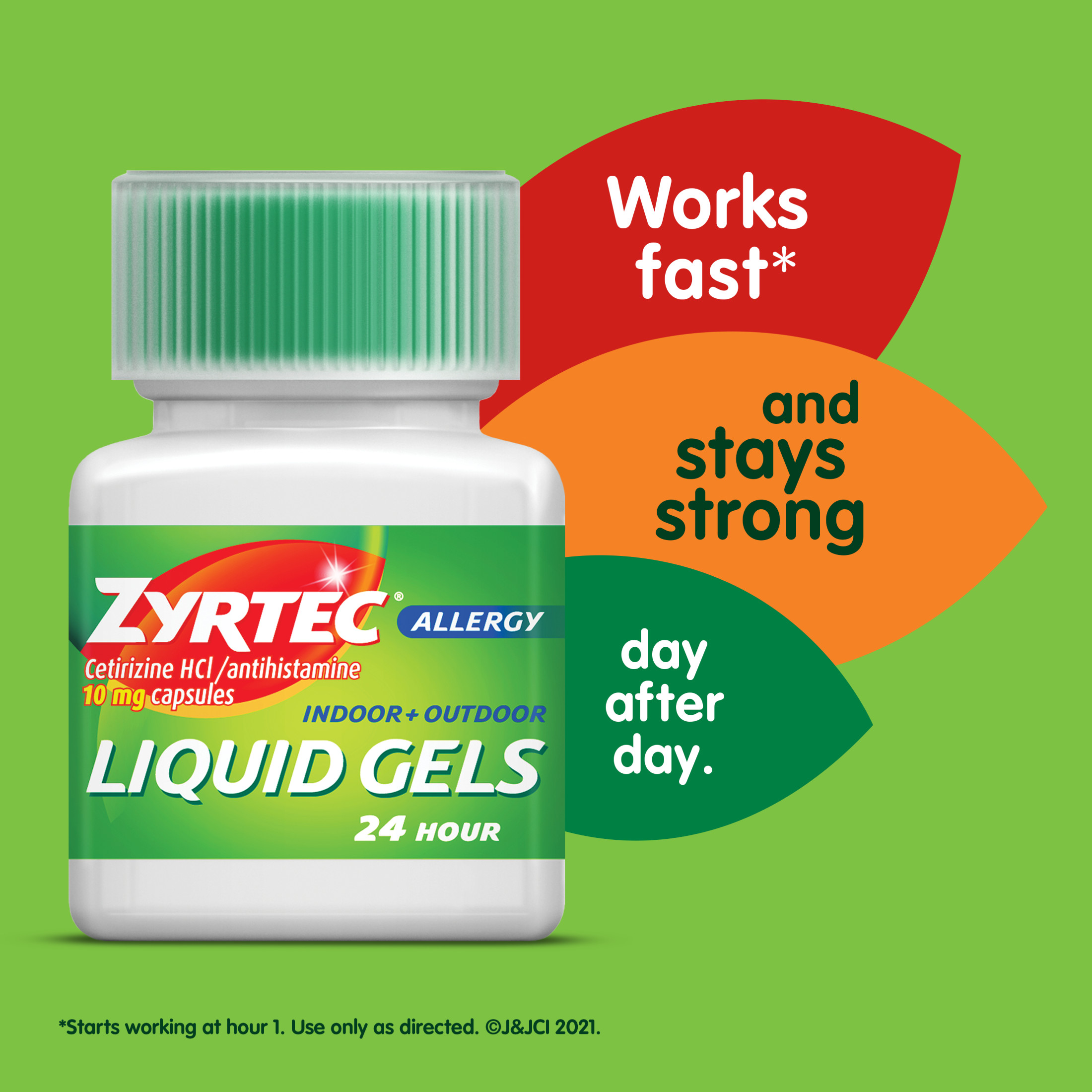 Zyrtec 24 Hour Allergy Relief Antihistamine Capsules, 25Ct - image 4 of 9