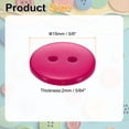 thumbnail image 2 of Uxcell 10Pcs Resin Sewing Button, 15mm 2 Holes Round Craft Buttons Rose Red, 2 of 6