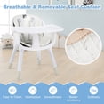 thumbnail image 4 of Costway 4-in-1 Infant High Dining Chair with 5-point Harness, Removable & Adjustable Tray White, 4 of 9