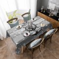 thumbnail image 4 of Nautical Anchor Rectangle Tablecloth, Rudder Stars Retro Black Grey Wooden Grain Waterproof & StainResistant Tablecloth, Washable Oil-proof Table Cover for Dining/Party/Wedding/Buffet 60x102 In, 4 of 9