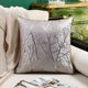 thumbnail image 1 of BR Decoración de interiores moderna: 2 juegos de fundas para cojines de sofá - Árbol de la felicidad gris, 48 ​​x 48 cm, 1 of 5