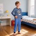 thumbnail image 2 of WAYUTE Girls Pajamas for Kids 2 Piece Long Sleeve Cartoon Print Crew Neck Top and Jogger Pants Soft Lined Pjs Home Outfit Nightwear Casual Daily Wear,Multicolour,Size 3 Y-4 Y, 2 of 5