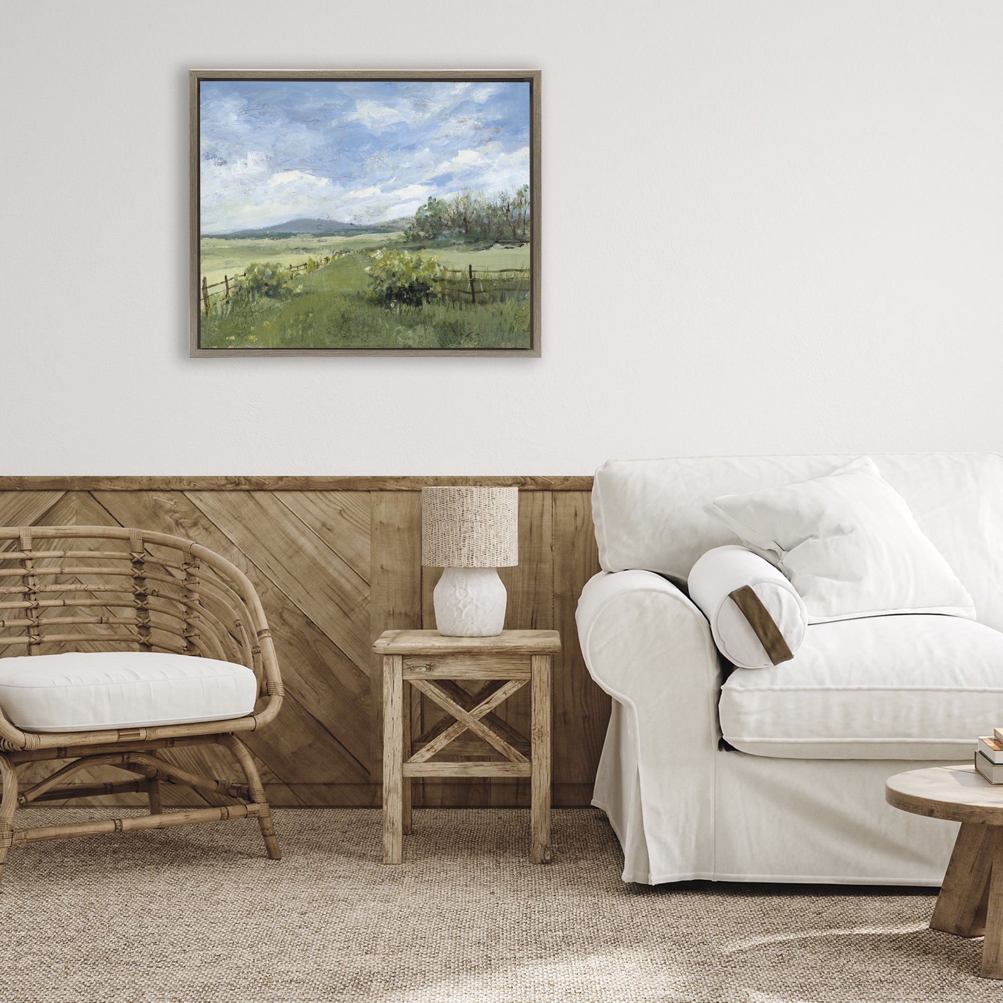 Stupell Industries Thank You Nature Landscape Brown Framed Floater Canvas Wall Art, design by Lanie Loreth