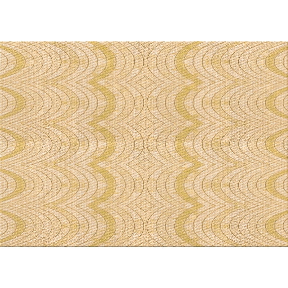 Ahgly Company Indoor Rectangle Patterned Khaki Gold Area Rugs, 5' x 8'