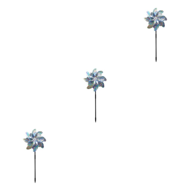 Wosthever Molino de viento montado en el suelo para patio de casa, 10 piezas, patio trasero, balcón, huerta, de viento decorativo, Type1 NO1