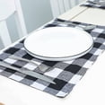 thumbnail image 7 of Piwvid Placemats Indoor Wipeable Black and Red Plaid placemat Vinyl Woven Table Mats Patio Placemats Non Slip Heat Resistant Washable Easy to Storage for Kitchen Table Dining Room, 7 of 7