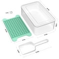 thumbnail image 2 of Wuxiuli 4-Tier Square Mini Ice Cube Tray with Bin and Scoop, 2 of 6