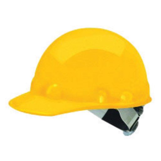 FibreMetal by Honeywell Yellow E2 Thermoplastic Cap Style Hard Hat With SwingStrap 8 Point