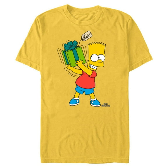 The Simpsons Bart Simpsons Present Time Holiday - Short Sleeve Blended T-Shirt for Adults – Customized-Yellow