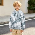 thumbnail image 5 of Atogsazn Kids Boys 1/4 Zip Sweatshirt Childrens Casual Tie Dye Long Sleeve Pullover Sweater Fall Winter Outerwear Gray 13-14 Years Fashion, 5 of 9