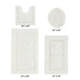 thumbnail image 2 of Better Trends Bath Rug 4 Piece Set 100% Cotton Soft Bathroom Seat Covers Water Absorbent Reversible Machine Washable for Bathroom Decor U-Shaped Toilet Base Contour Lid CoverIvory Lux Collection, 2 of 4
