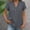 Gray, variant on ClodeEU Womens V Neck Short Sleeve Button Down Shirts ,Casual Lightweight Tops Blouses Blue,Womens Plus S