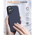 thumbnail image 5 of KOMI Designed for iPhone 16 Case,Shockproof Liquid Silicone Protective Phone Case with Soft Anti-Scratch Microfiber Lining Ultra Slim Drop Protection Phone Cover 6.1 inch Midnight Blue, 5 of 5